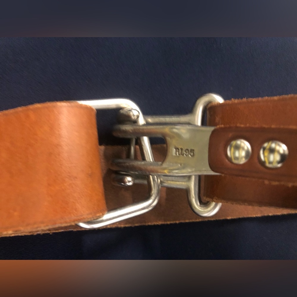 Vintage equestrian rate Ralph Lauren Leather Men’s Strap Brown Silver Hardware